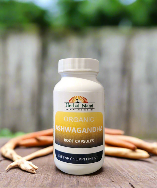 Ashwagandha Capsules - Organic - Herbal Island