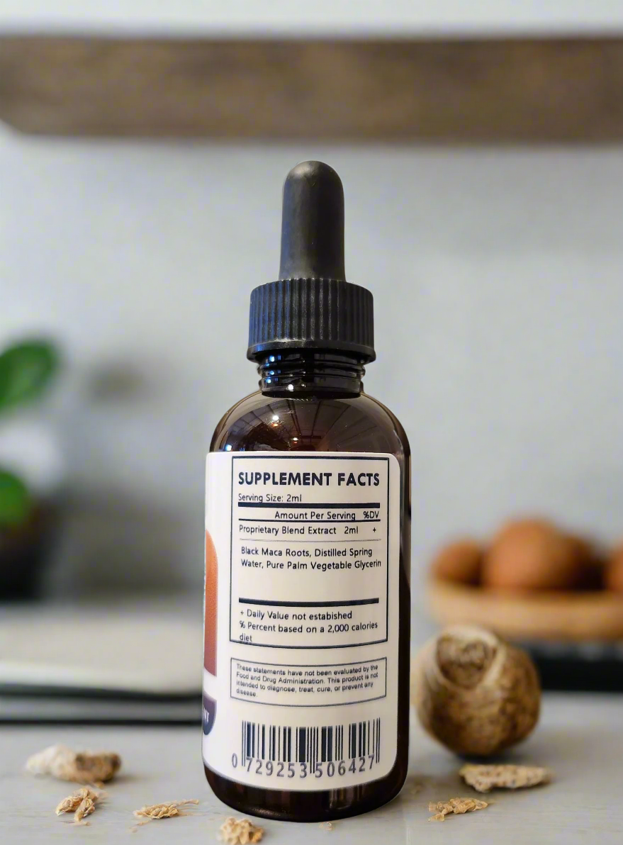 Black Maca Tincture (Alcohol Free) - Herbal Island