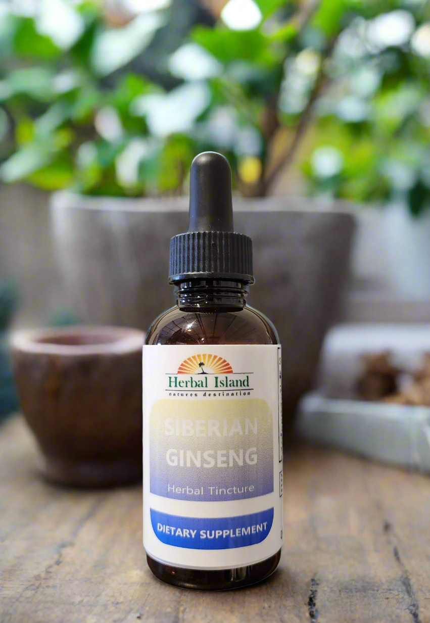 Siberian Ginseng Tincture - Eleuthero Root - Alcohol Free - Herbal Island
