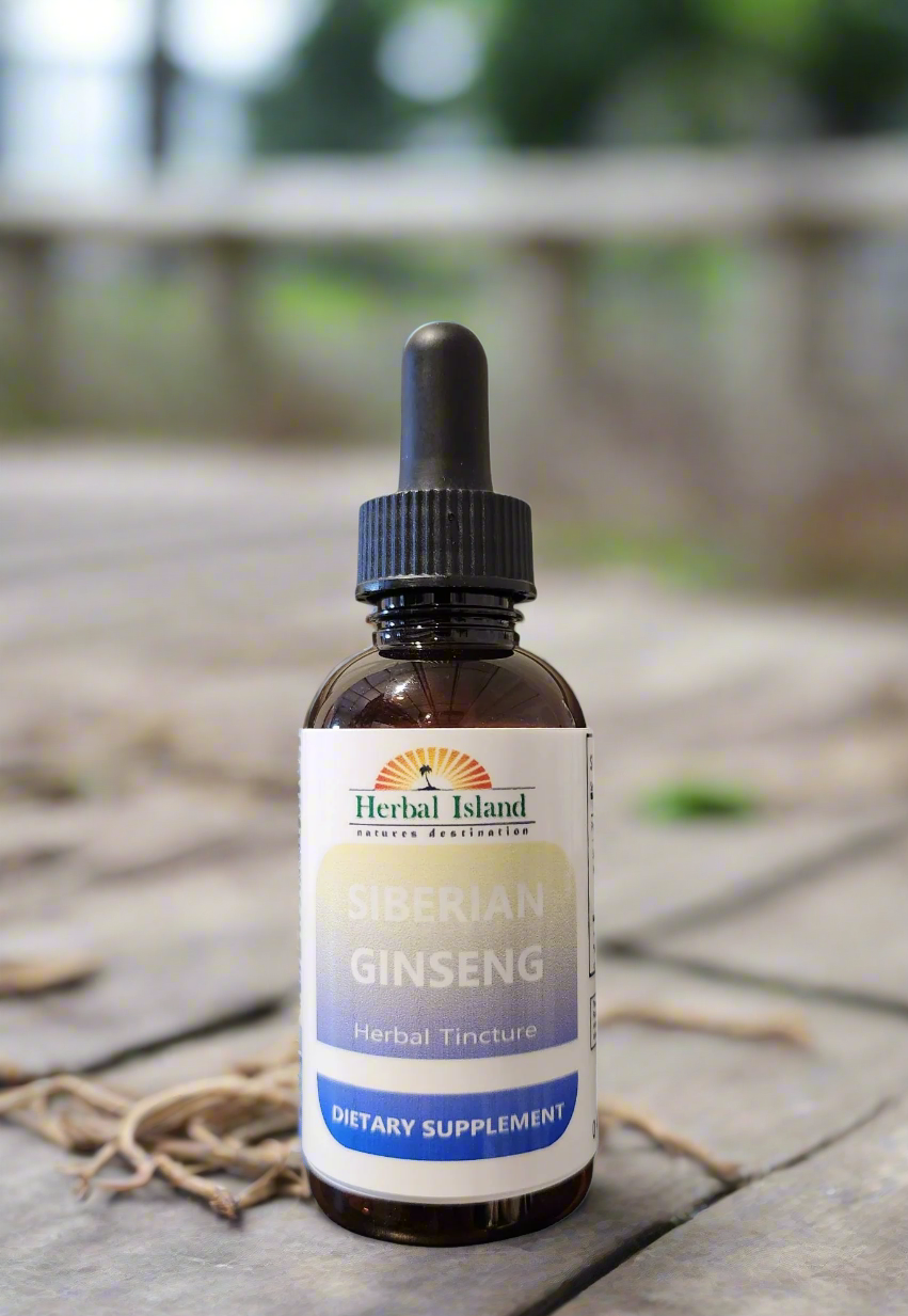 Siberian Ginseng Tincture - Eleuthero Root - Alcohol Free - Herbal Island