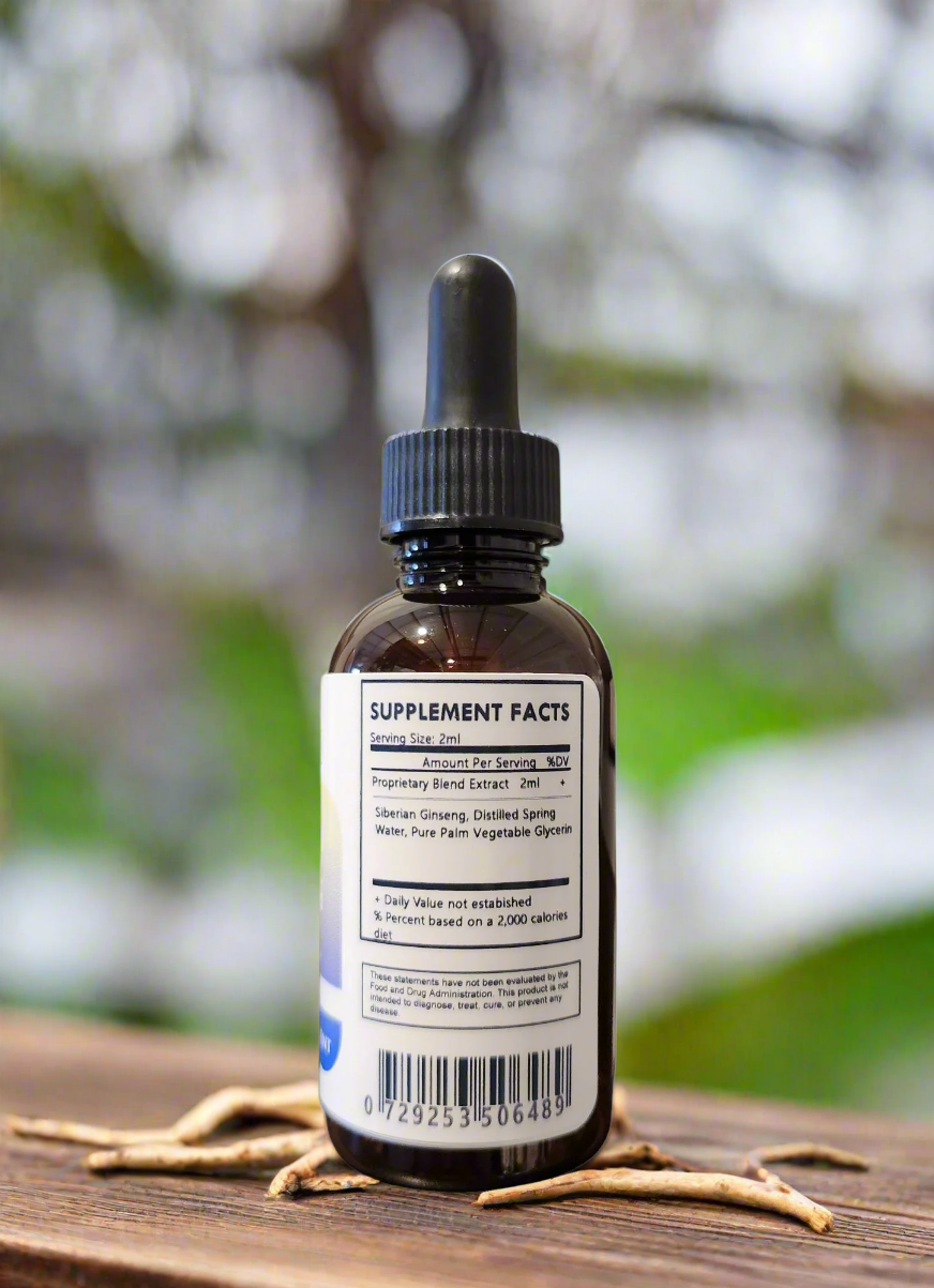 Siberian Ginseng Tincture - Eleuthero Root - Alcohol Free - Herbal Island