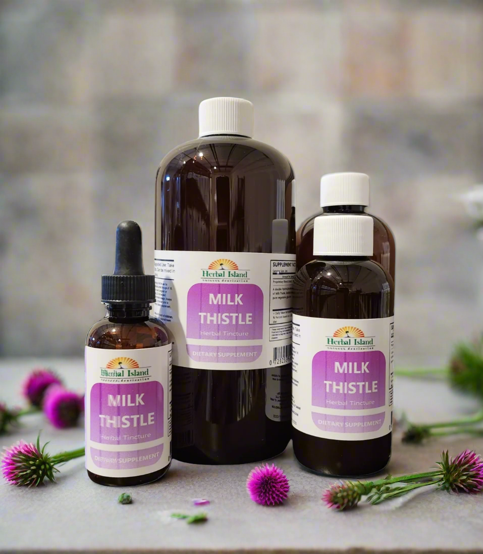 Milk Thistle Seed Extract - Silybum Marianum - Alcohol Free - Herbal Island