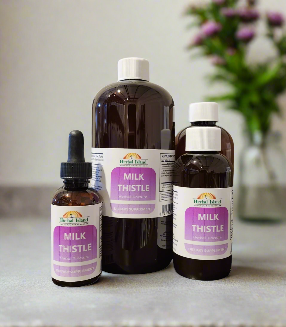 Milk Thistle Seed Extract - Silybum Marianum - Alcohol Free - Herbal Island