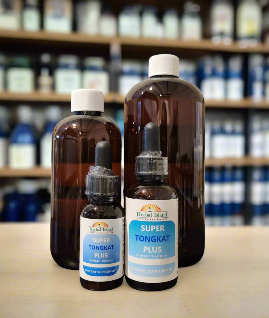 Tongkat Ali Liquid Plus Formula - Tongkat Ali 200:1 - Maca 10:1 - Horny Goat Weed 20% - Herbal Island