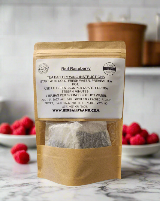 Red Raspberry Tea Bags - Herbal Island