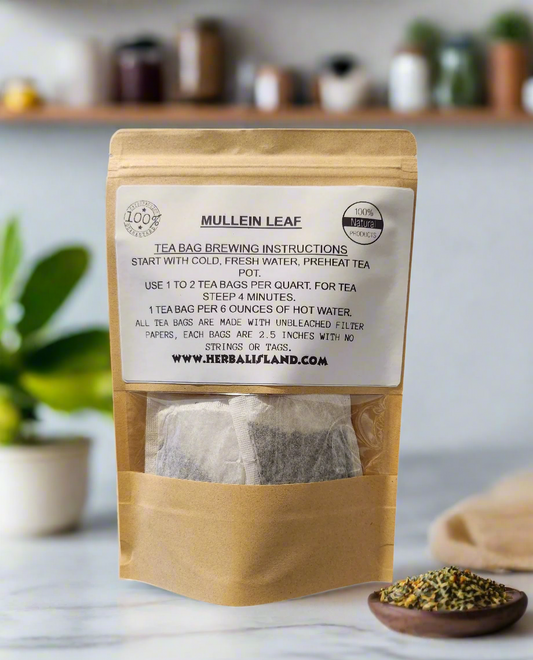 Mullein Leaf Tea Bags - Herbal Island