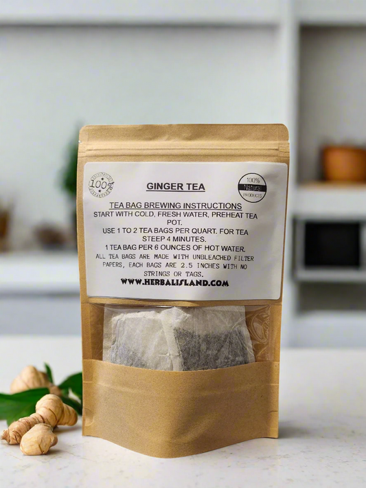 Ginger Tea Bags - Herbal Island