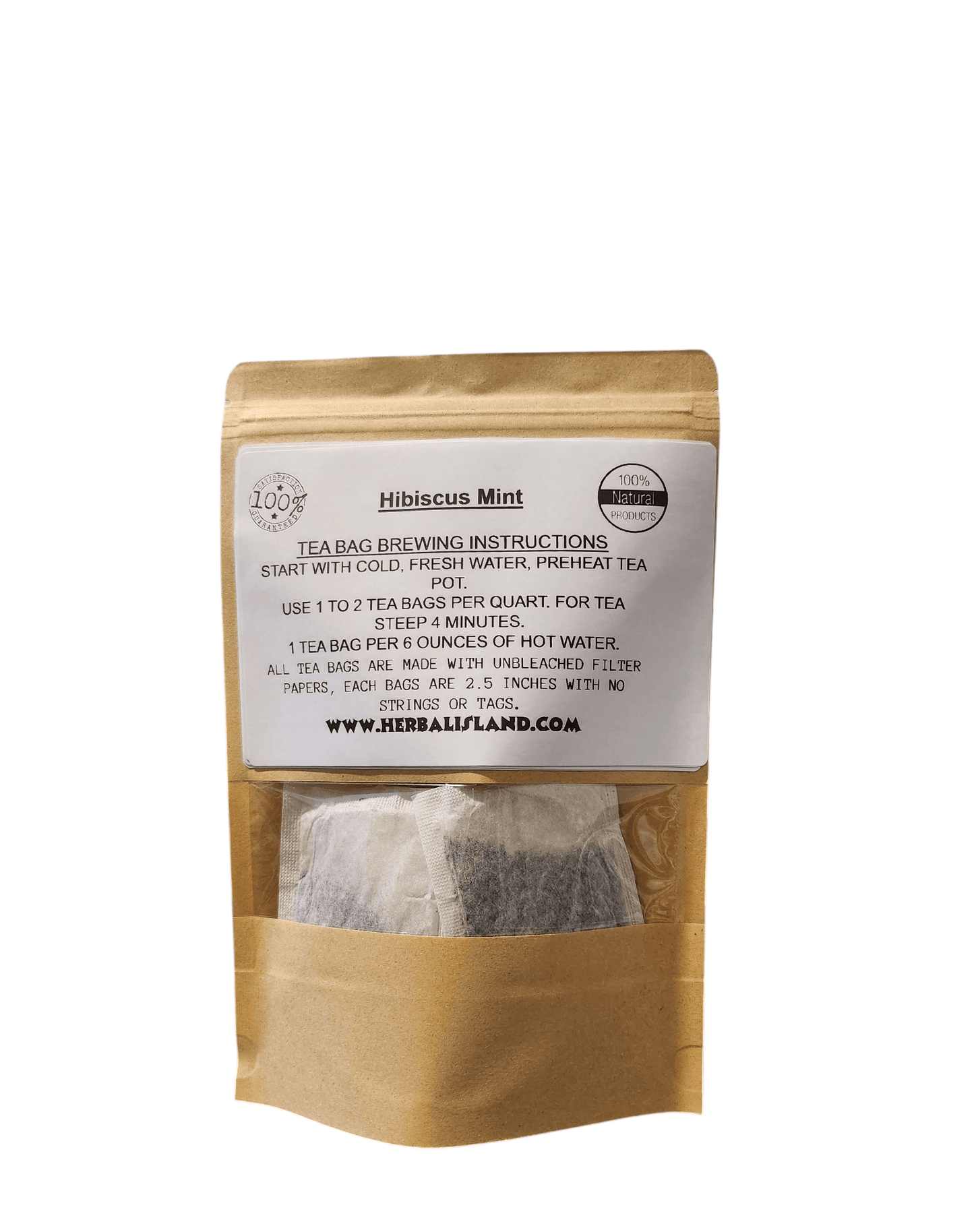 Hibiscus Mint Tea Bags - Herbal Island