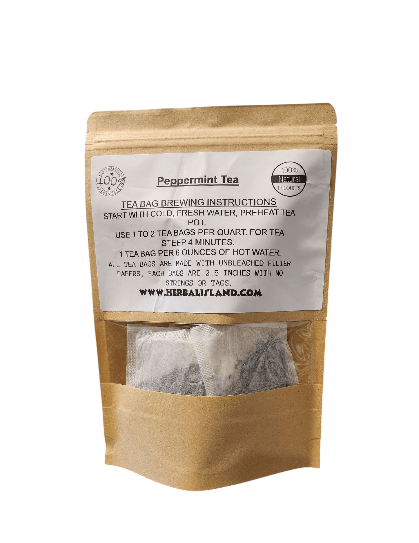 Peppermint Tea Bags - Herbal Island