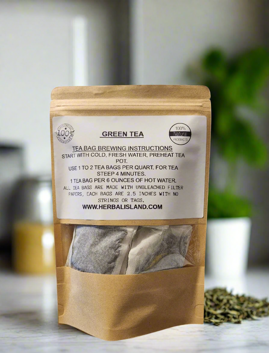 Green Tea Bags - Herbal Island