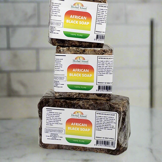 African Black Soap Bar - Herbal Island