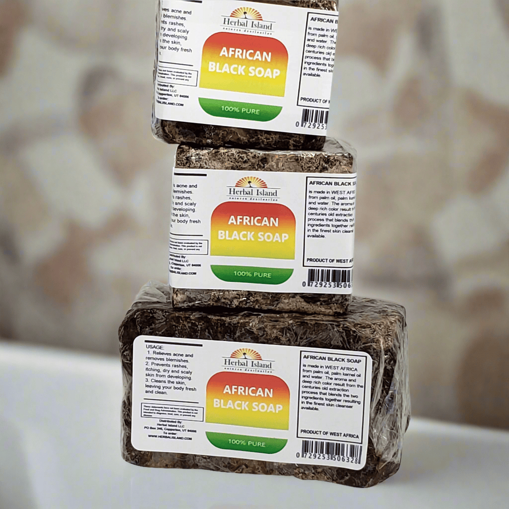 African Black Soap Bar - Herbal Island