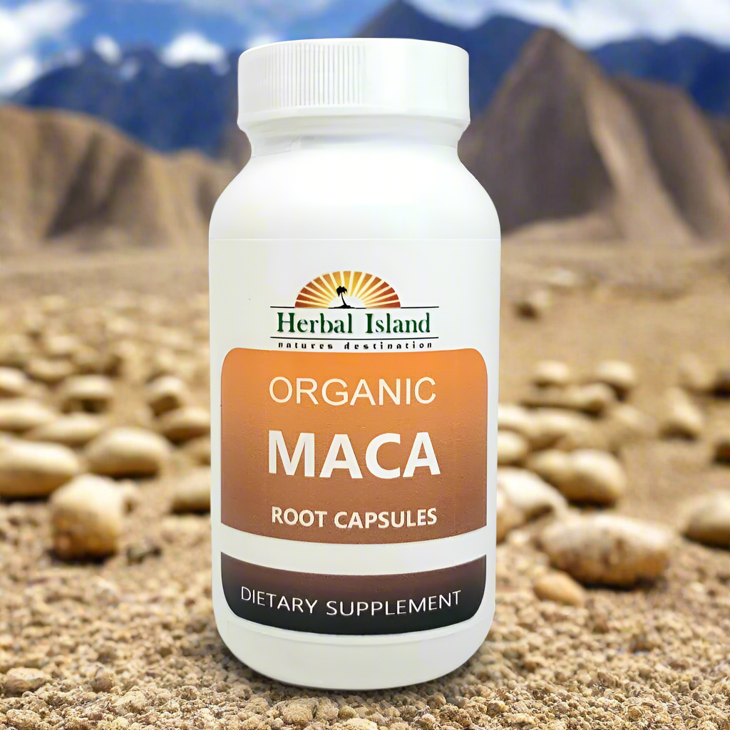 Maca Root Powder Capsules Organic - Herbal Island
