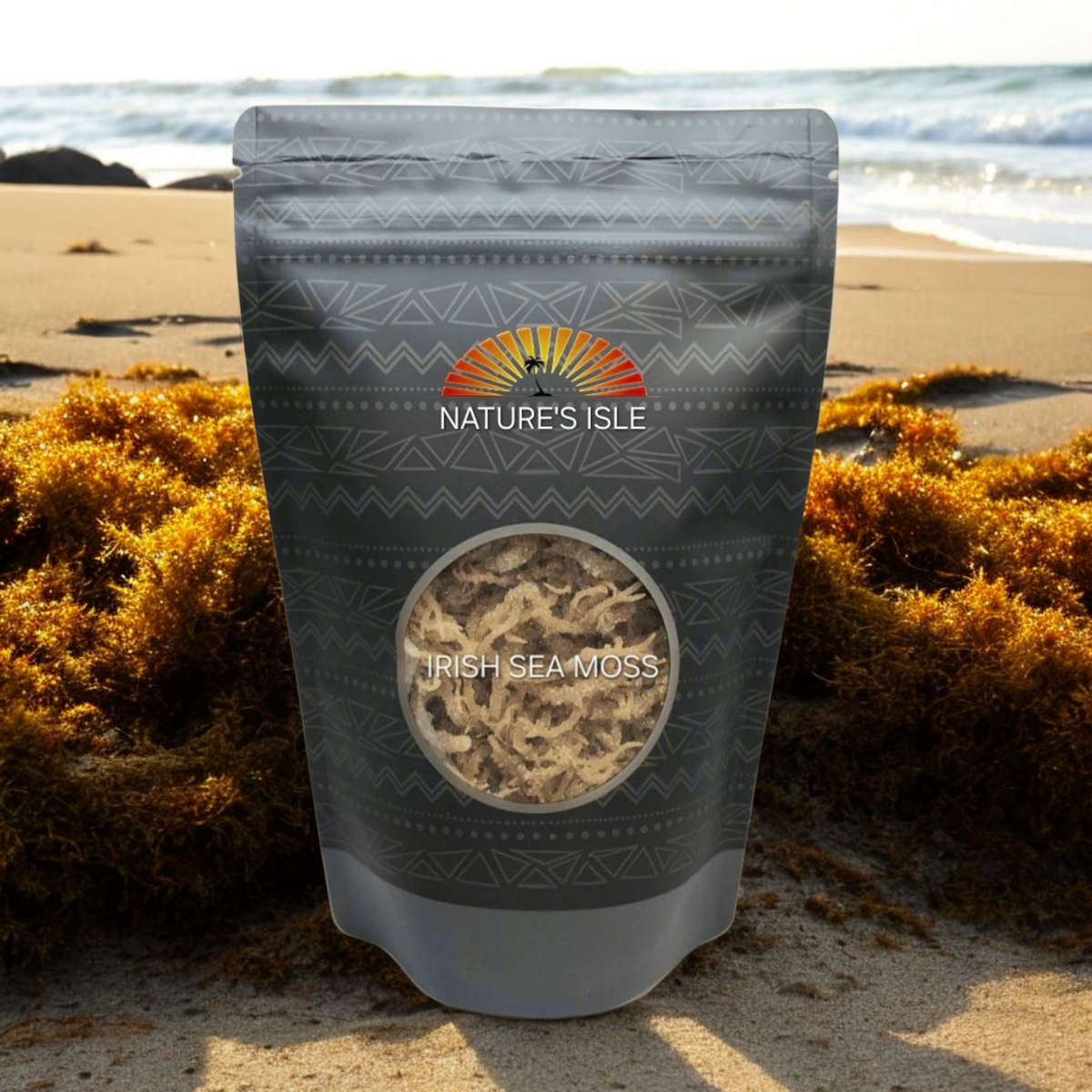 Whole raw sea moss leaf from Herbal Island, wildcrafted sea moss in natural form for health and nutrition.