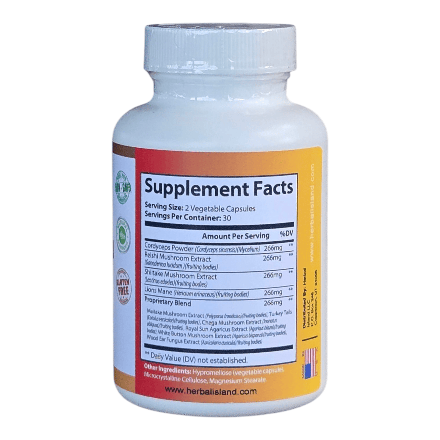 Mushroom 10X Blend Formula - 60 Capsules - Herbal Island