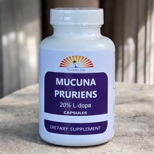 Mucuna Pruriens - Extract Capsules 20% L-Dopa Velvet Bean - Herbal Island