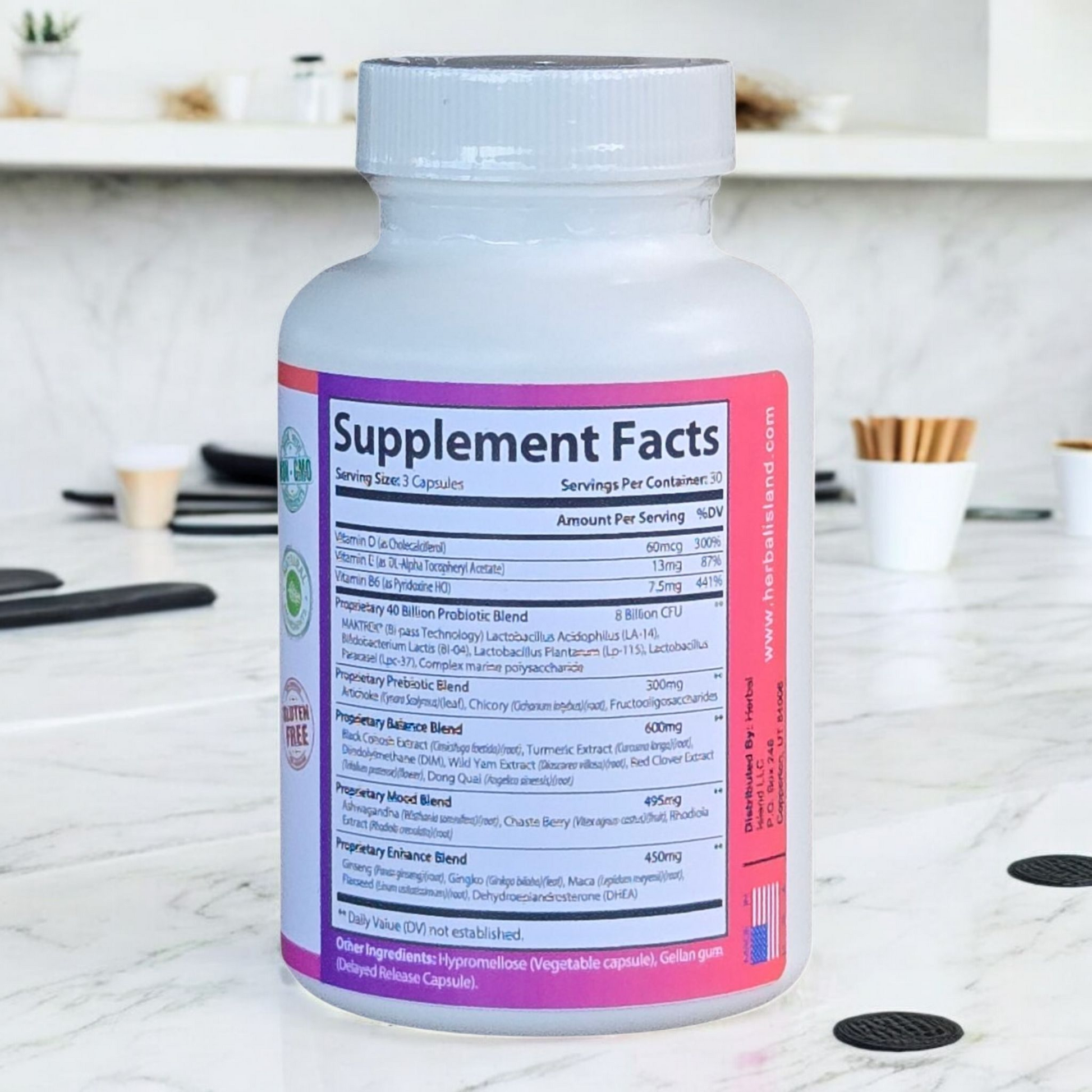 Menopause Support Capsules - 90 Count - Herbal Island