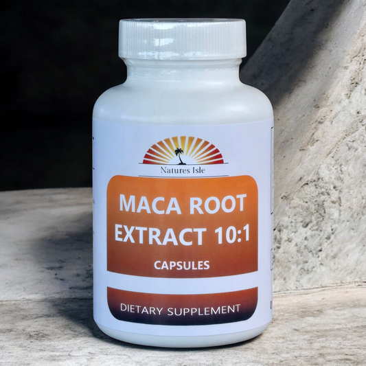Maca Root Extract Powder 10:1 Capsules - Herbal Island