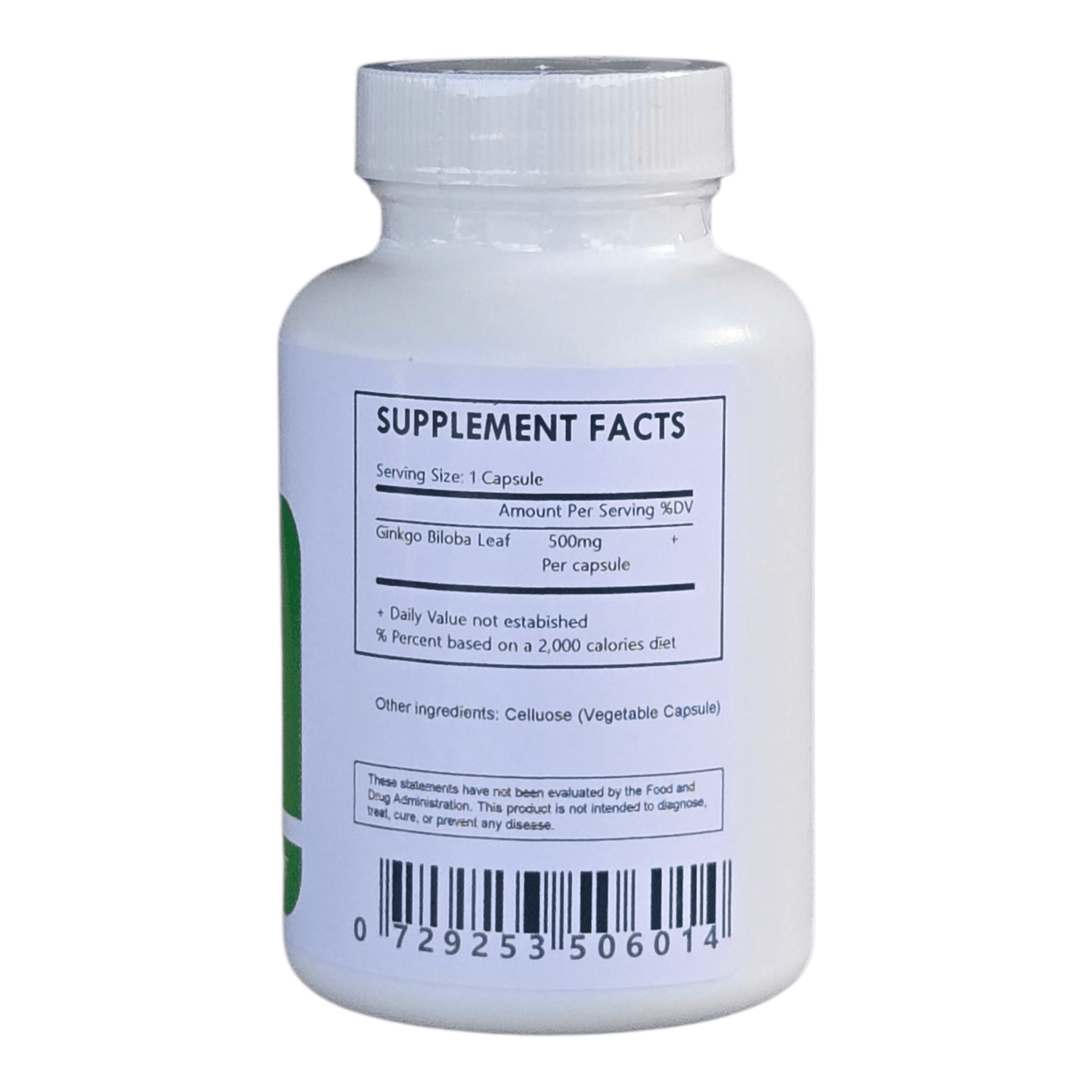 Ginkgo Biloba Leaf Capsules (500mg Each) - Herbal Island