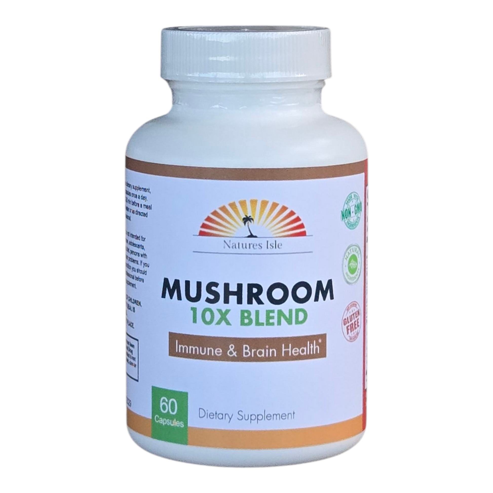 Mushroom 10X Blend Formula - 60 Capsules - Herbal Island