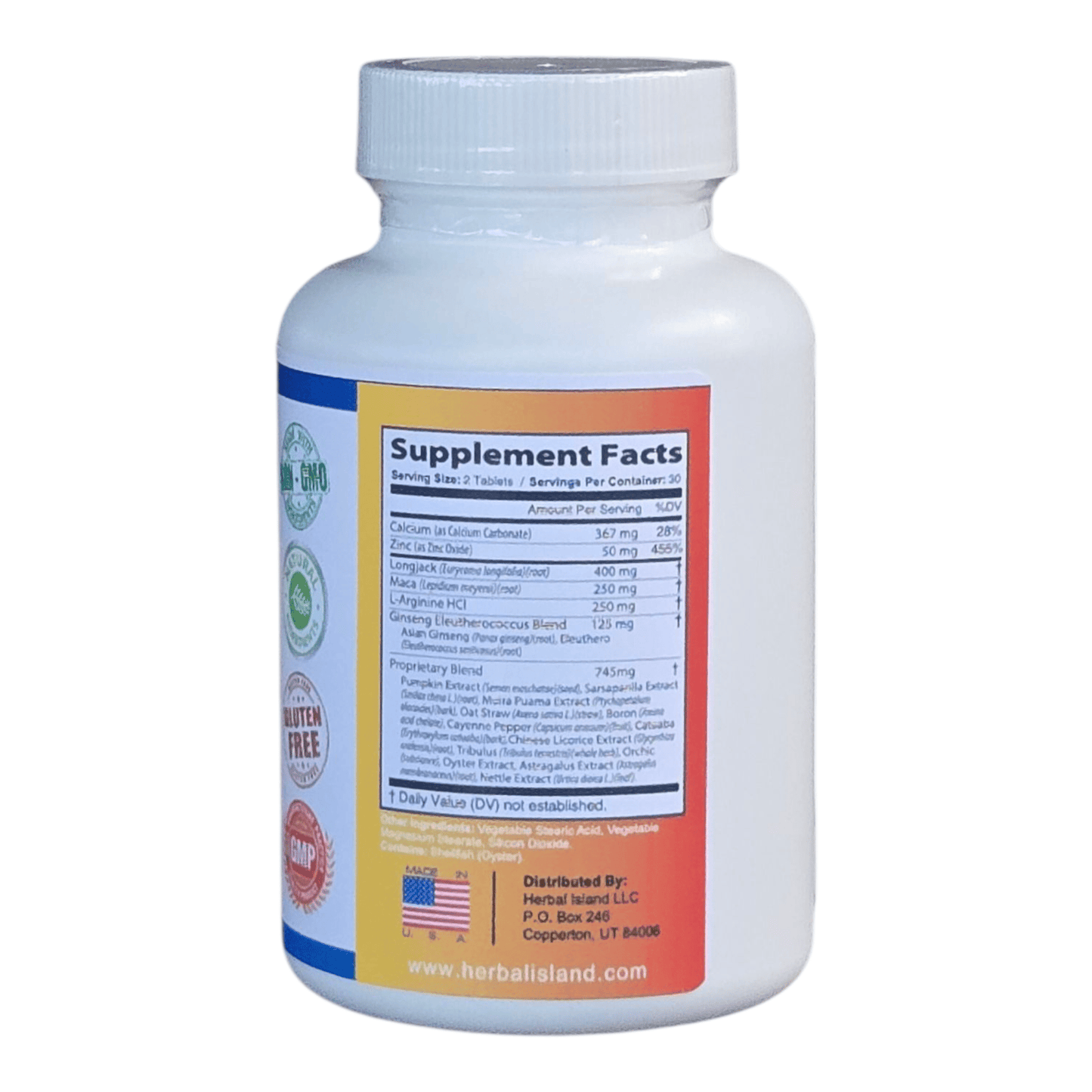 Male Enhancement - 60 Pills - Libido Boosting Formula - Herbal Island