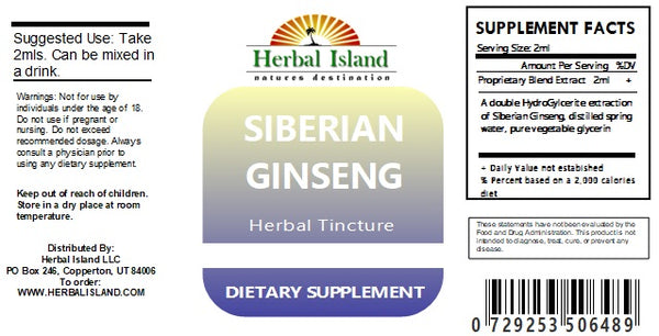 Siberian Ginseng Extract - Eleuthero Root - Alcohol Free