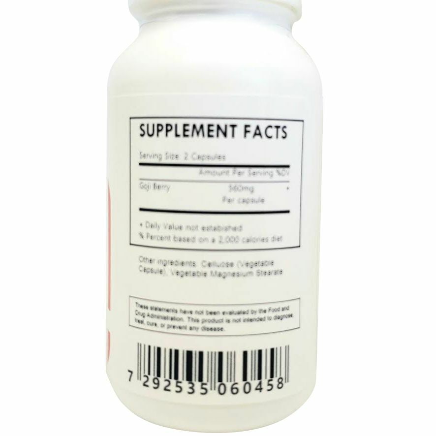 Goji Berry Capsules Organic Herbal Island