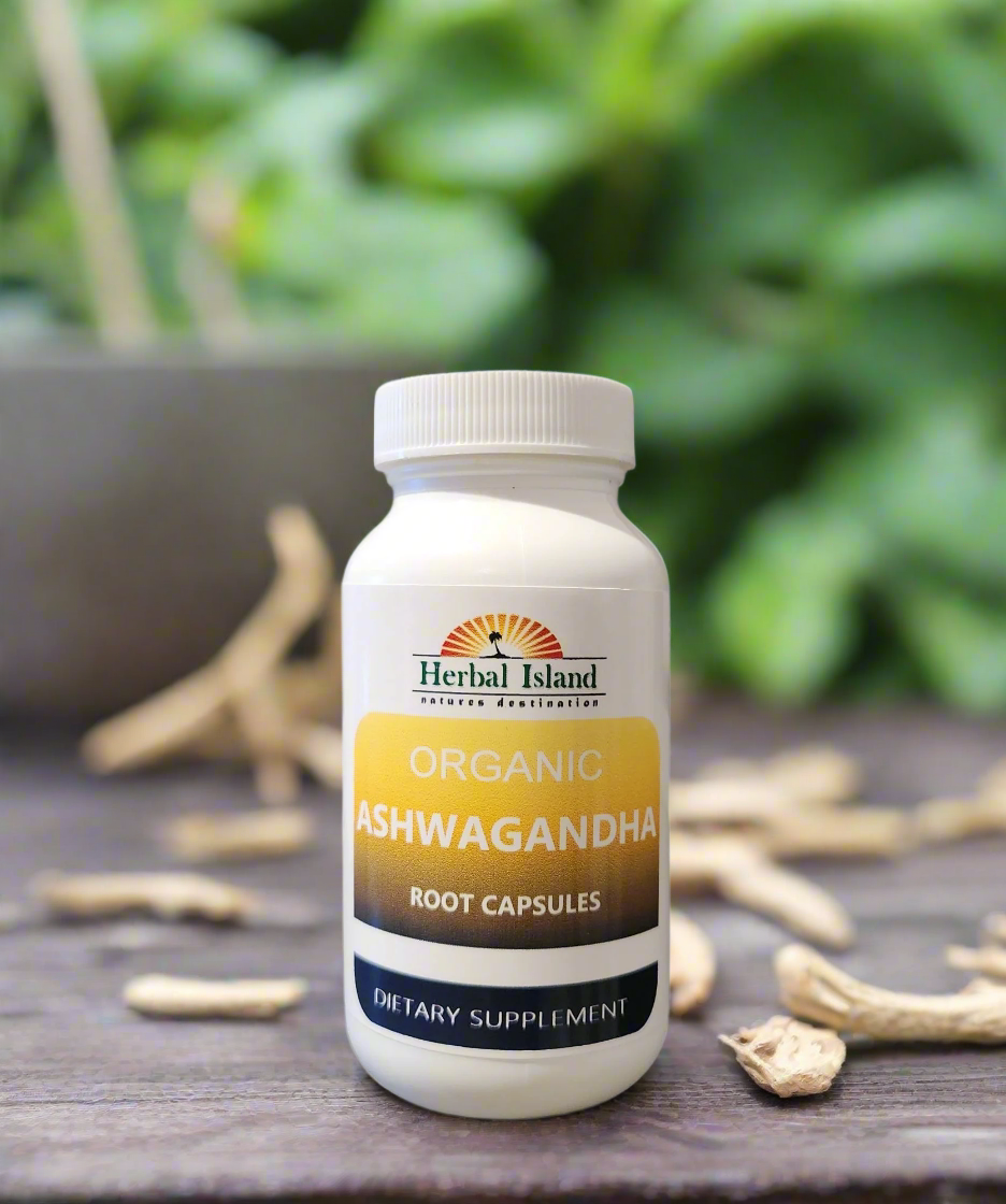 Ashwagandha Capsules - Organic - Herbal Island