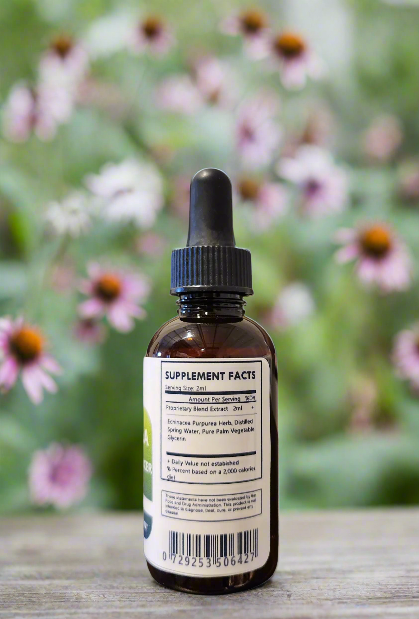 Echinacea Herb Extract -  Immune Support for Cold & Flu - Alcohol Free - Herbal Island