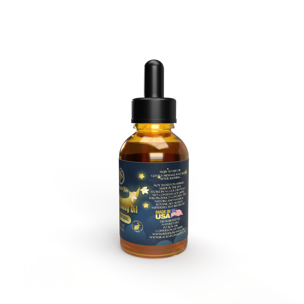 Calming Baby Oil - All Natural - 60ml Bottle - Herbal Island