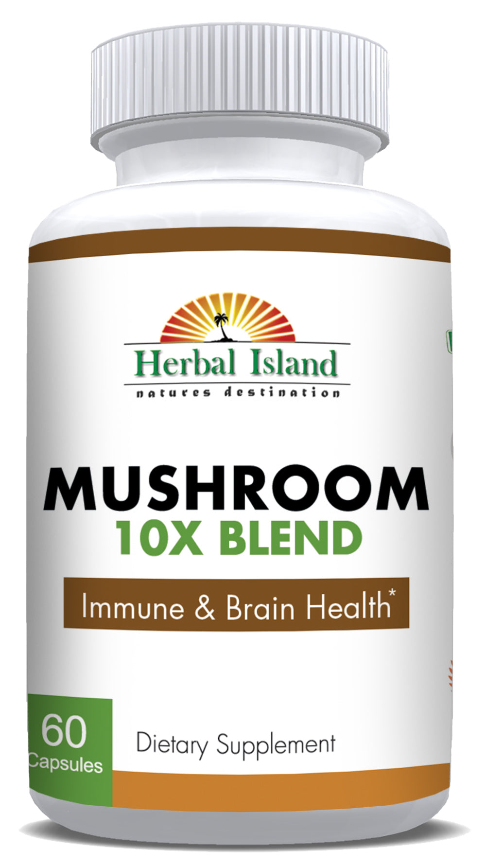 Mushroom 10X Blend Formula - 60 Capsules - Herbal Island