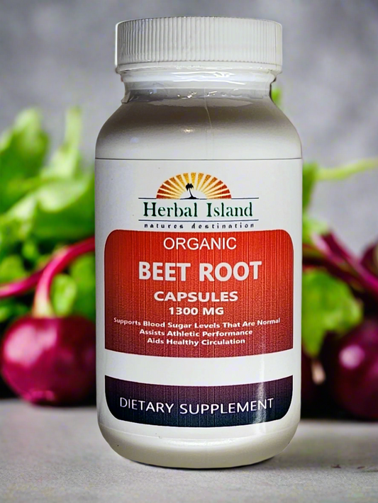 Beet Root Capsules - Organic - 1300MG - Herbal Island