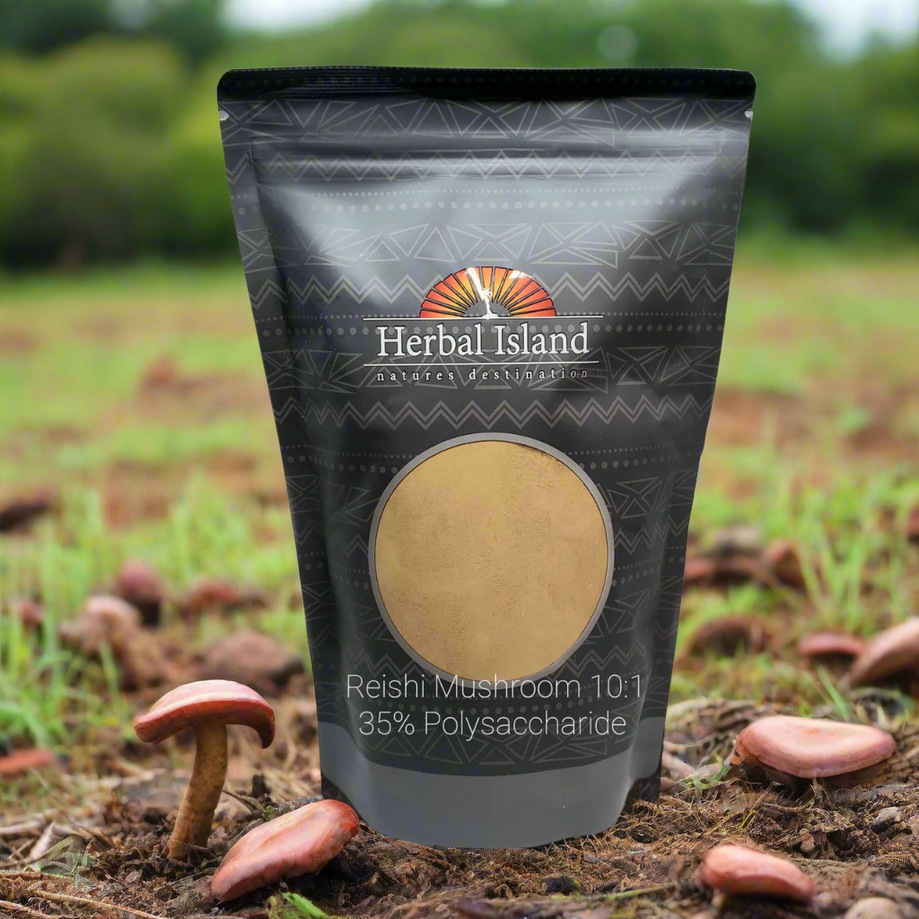 Reishi Mushroom Extract 10:1 Powder 35% Polysaccharides - Herbal Island