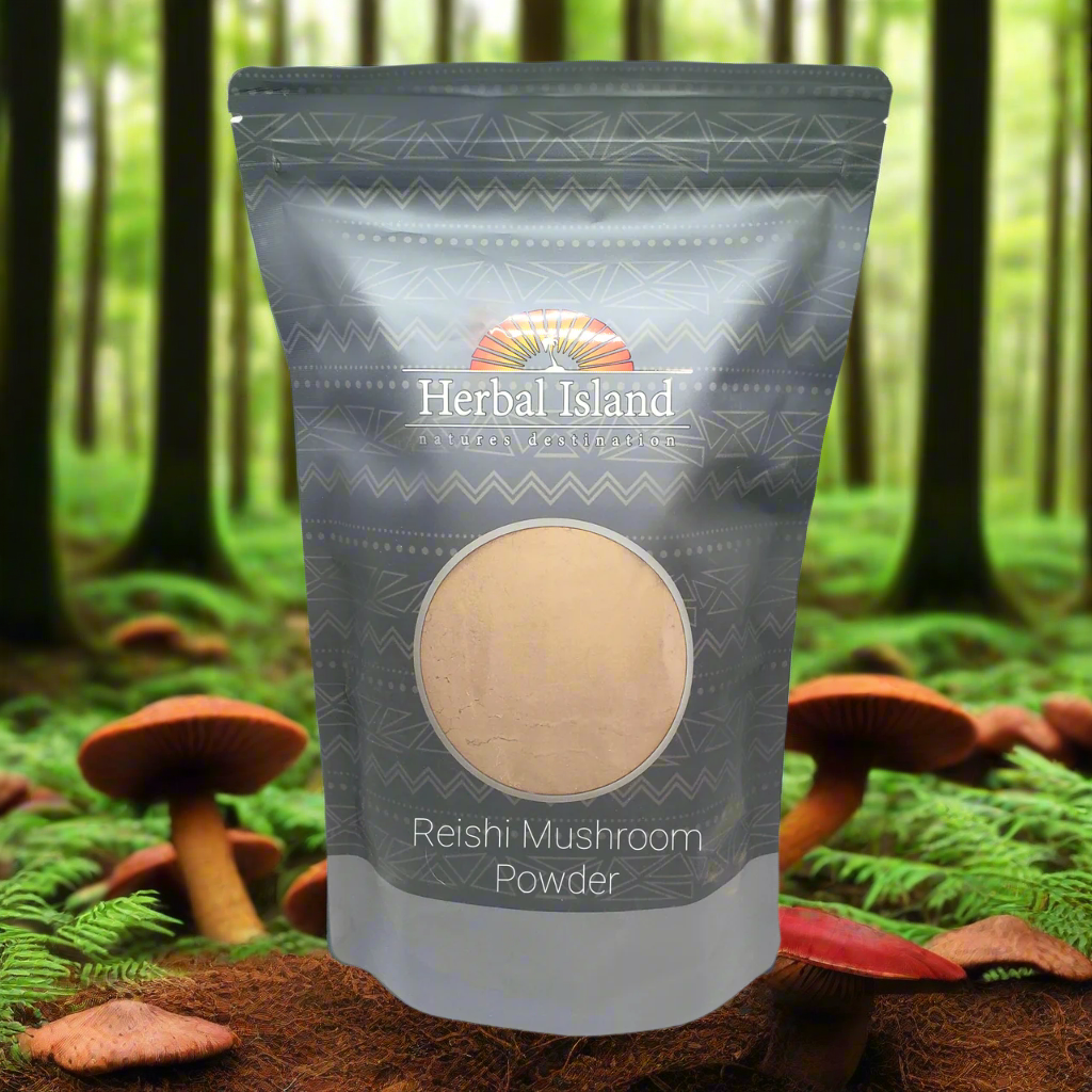 Reishi Mushroom Powder (Ganoderma lucidum) - Herbal Island