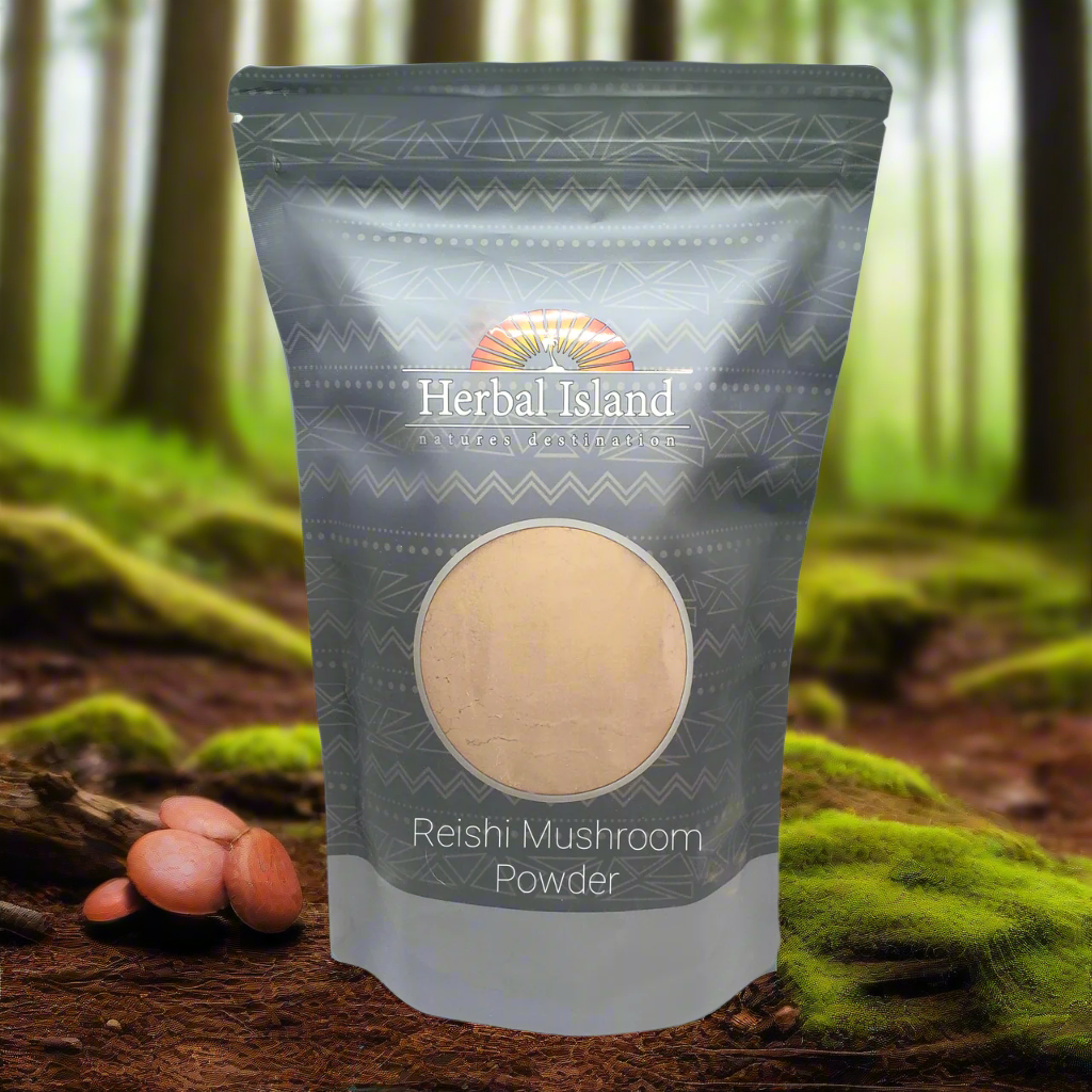 Reishi Mushroom Powder (Ganoderma lucidum) - Herbal Island