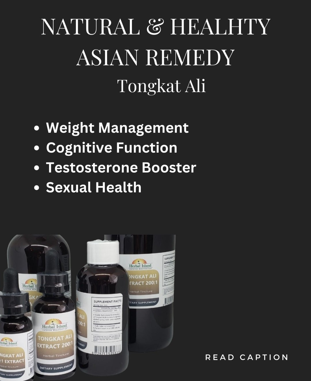 Tongkat Ali 200:1 Liquid Extract (Longjack) - Alcohol Free - Herbal Island