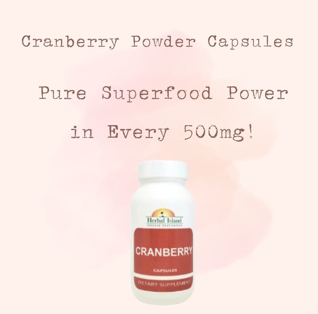Cranberry Powder Capsules 500mg - Herbal Island