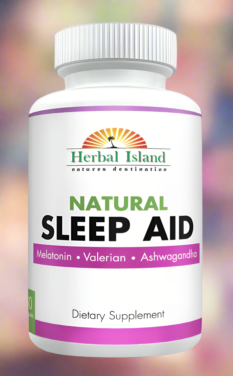 Sleep Aid - 60 Capsules - All Natural Formula - Herbal Island