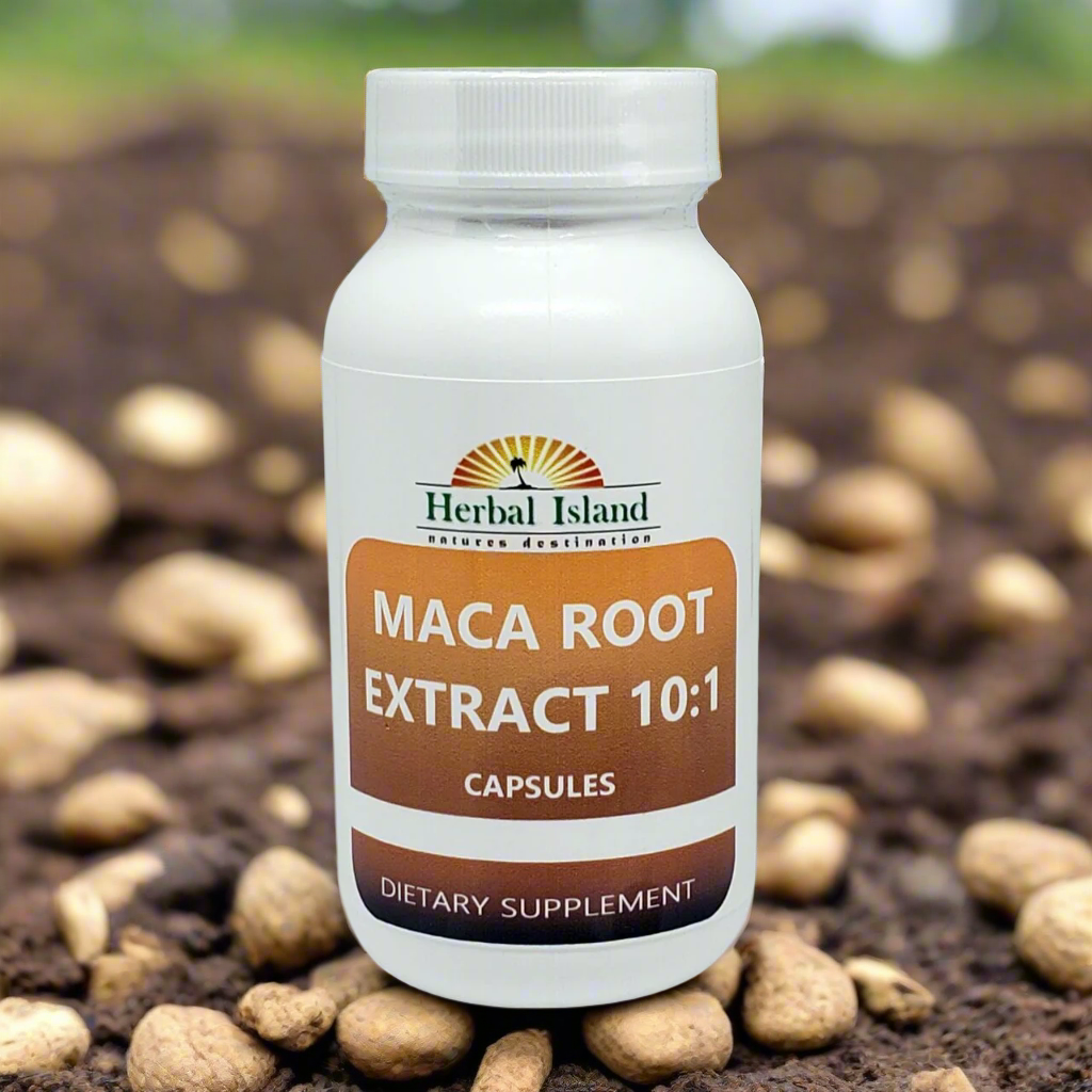 Maca Root Extract Powder 10:1 Capsules - Herbal Island