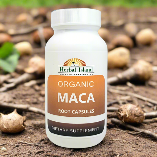 Maca Root Powder Capsules Organic - Herbal Island