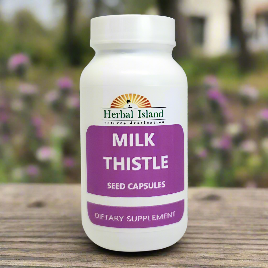 Milk Thistle Seed Powder Capsules 500mg - Herbal Island