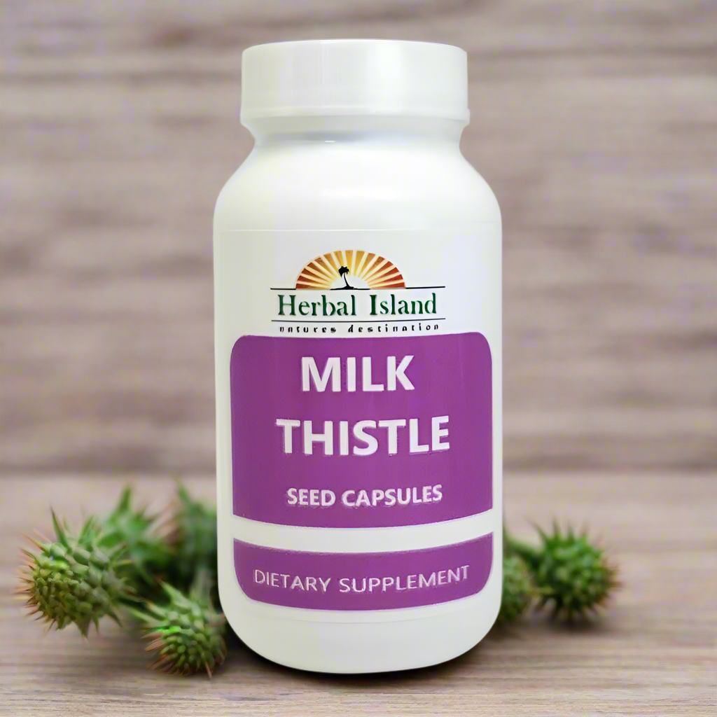 Milk Thistle Seed Powder Capsules 500mg - Herbal Island