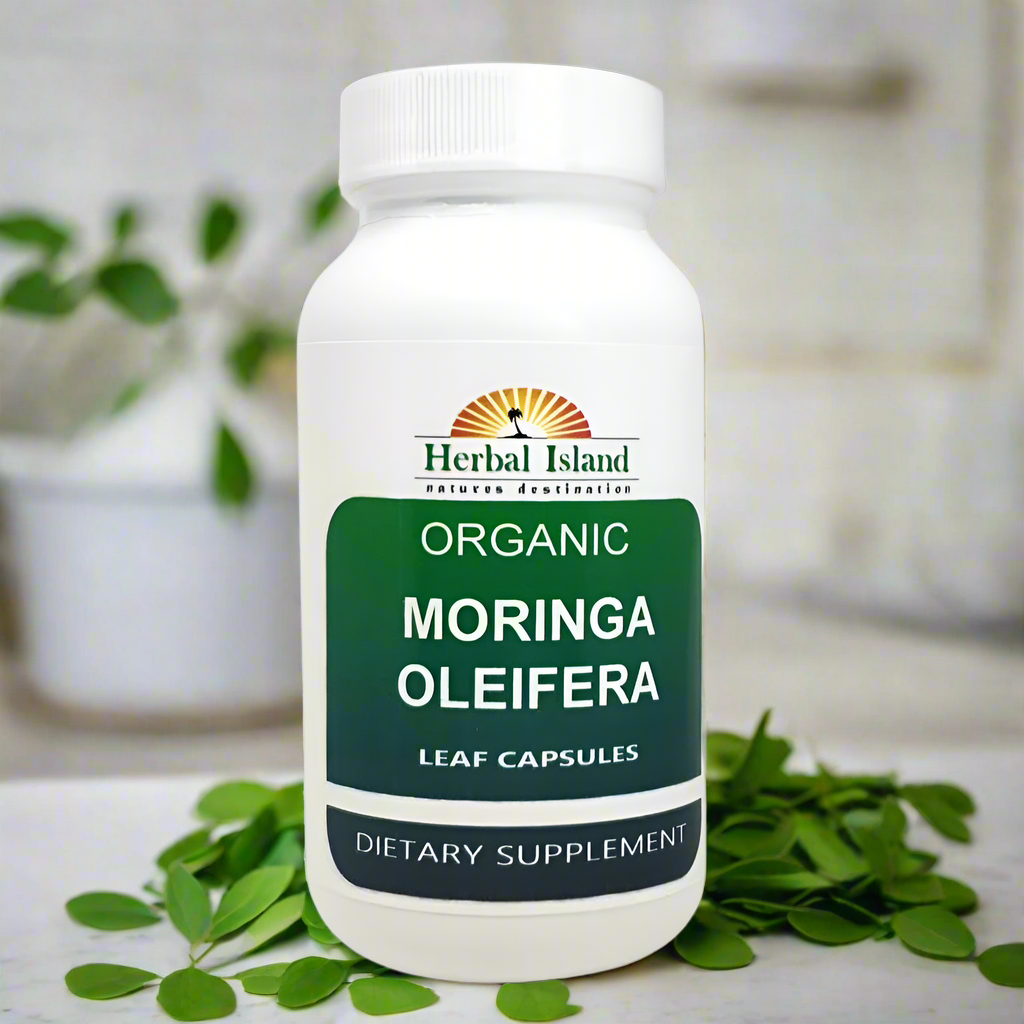 Moringa Oleifera Leaf Capsules - Organic (500mg Each) - Herbal Island