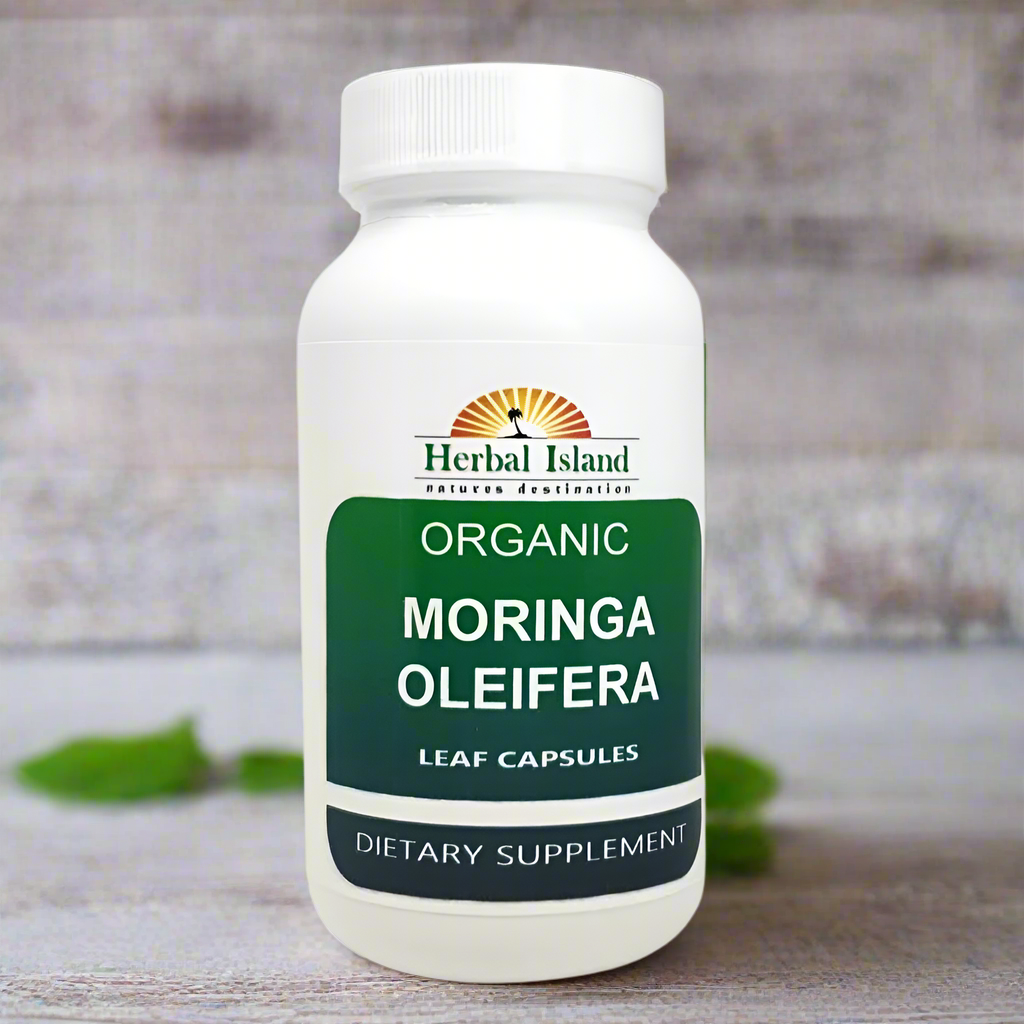 Moringa Oleifera Leaf Capsules - Organic (500mg Each) - Herbal Island