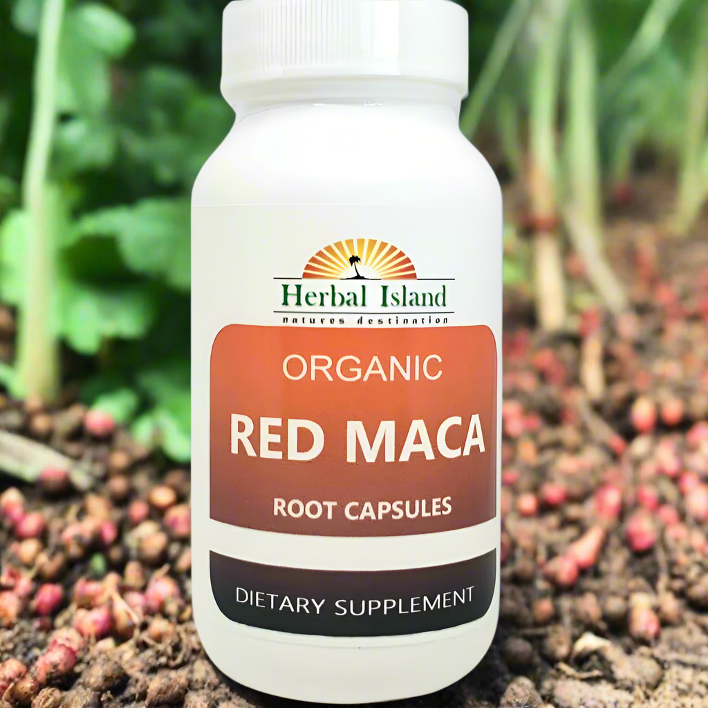 Red Maca Root  Capsules - Organic - Herbal Island