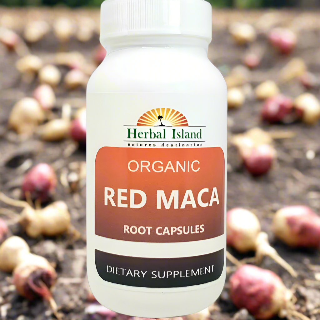 Red Maca Root  Capsules - Organic - Herbal Island