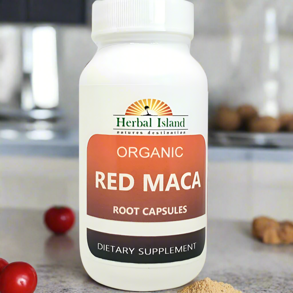 Red Maca Root  Capsules - Organic - Herbal Island