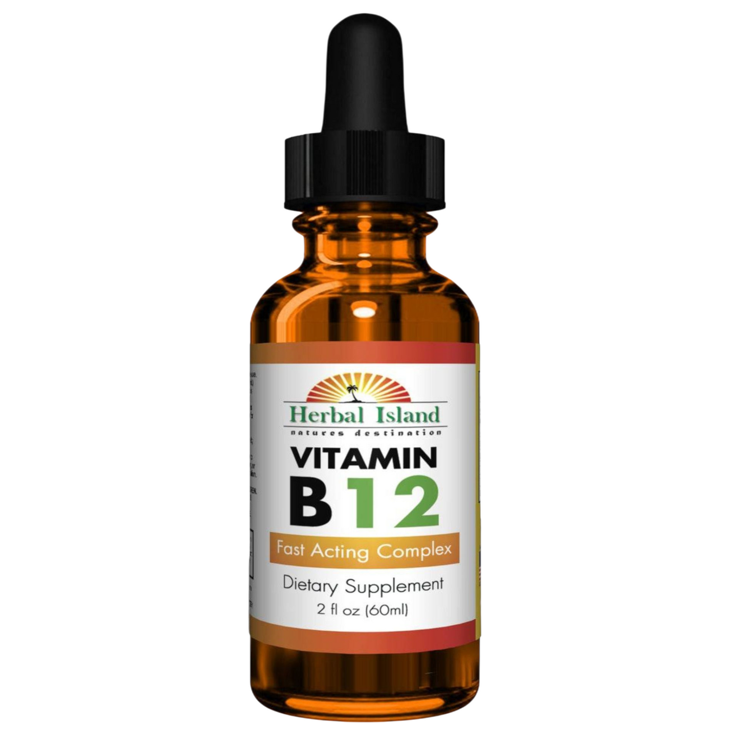 B12 Liquid Drops Vitamin - 2 fl oz Fast Acting Complex