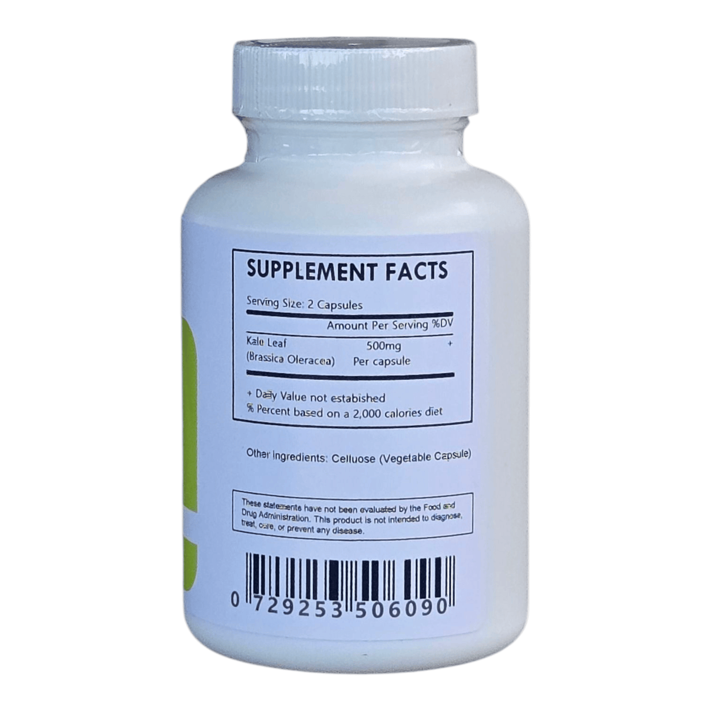 Organic Kale Leaf Powder Capsules 500mg - Herbal Island