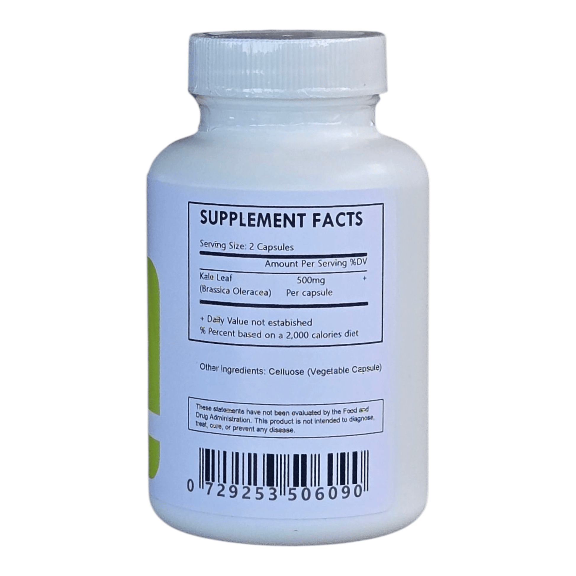 Organic Kale Leaf Powder Capsules 500mg - Herbal Island